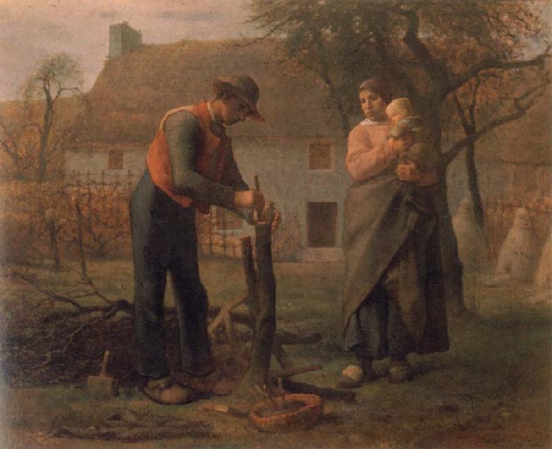 Jean Francois Millet Peasant Grafting a Tree